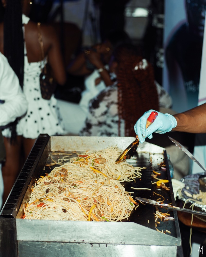 Food being served to guests.